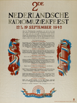 IA-1942-0070 2de Nederlandsche radiomuziekfeest 12 t/m 19 September. Nederlandsche Omroep.