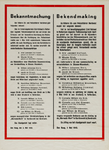 IA-1943-0052 Bekanntmachung - bekendmaking van de Höhere S.S - und Polizeiführer Nordwest betreffende het veroordeelen ...