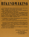 IA-1943-0106 Bekendmaking. 5 November [strafmatregelen tegen sabotage]