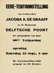 II-0000-0064 Delftsche Poort. Eere-tentoonstelling van werken door Jacoba A. de Graaff ter gelegenheid van haar 80ste ...