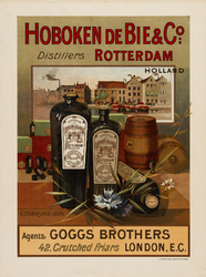 II-0000-0159 Hoboken de Bie & Co. Rotterdam Holland Distillers. Agents: Goggs Brothers, London.