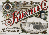 II-0000-0185 Karstel & Co., Rotterdam. Fabriek van Suiker en Pepermunt. Cacao, Chocolaad en Cacaopoeder.