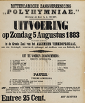 II-0000-0445 Rotterdamsche Zangvereeniging Polyhymniae. Directeur de Heer A.C. Stumpf. Uitvoering op zondag 5 augustus ...