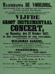 II-0000-0483 Maatschappij De Voorzorg... den 21 October 1867 in den Schouwburg op den Coolsingel, onder leiding van den ...