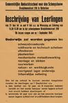 II-1943-0020 Gemeentelijke Ambachtsschool voor den Scheepsbouw. Inschrijving van leerlingen van 23 Juni t/m 9 Juli a.s. ...