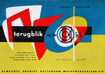 VIII-1955-0426 In het Gemeentearchief Rotterdam wordt een tentoonstelling van foto's tekeningen en aquarellen ...