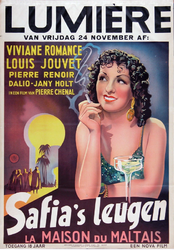 X-0000-0492 Lumière. Viviane Remance, Louis Jouvet, Pierre Renoir, Dalie, Jany Chenal, Sofia's Leugen.