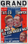 X-0000-0499 Grand. Robert Taylor, Barbara Stanwyck. De man, die een ander was. (His affair).