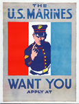 XV-1962-0092 Wervingsplaten Amerikaansche Leger en Marine voor de oorlog '14-'18.