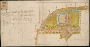 1 Kaart van de gronden van het Slot Bulgerstein en naaste omgeving naar de oorspronkelijke kaart van 1561, door de ...