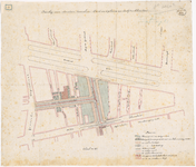 1040c Calque op linnen van de aanleg van straten tussen Oost Vestplein en Achterklooster, genaamd Sint Jansstraat en ...