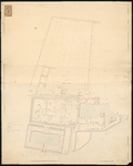 107 Kadastrale kaart van het westelijk gedeelte van Rotterdam, met het ontwerp van een entrepot en dok aan het Tweede ...