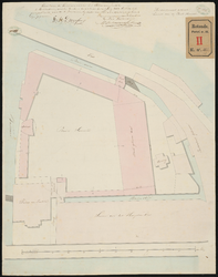 152-1 Geregistreerde Kaart van de terreinen achter het paleis van Justitie te Rotterdam, welke aan W.H. Dreessens, bij ...