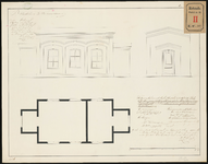 183-1 Tekeningen behorende bij het bestek over het afbreken van het wachthuis op de Veerdam naar Katendrecht en het ...