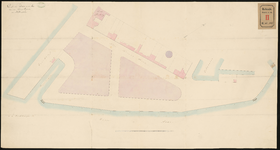 186-1 Plattegrond met de palenrij in de Nieuwe Maas voor de aanleg van de Nieuwe Willemskade aan het Eerste Nieuwe ...