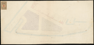 186-2 Plattegrond met verdeling en grootte van de palenrij in de Nieuwe Maas voor de Nieuwe Willemskade aan het Eerste ...