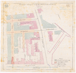 1890-10 Calque op linnen van de bestrating en rioleering van de Benthemstraat, Boekhorststraat en Simonstraat enz.