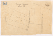 1890-106-1 Calques op papier van enige percelen grond ( schets aan de Nieuwe Binnenweg). Blad 1