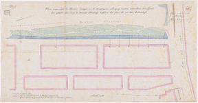 1890-119 Calque op linnen van het plan waarnaar de heren Zaaijer C.S. de demping en ophoging moeten verrichten ...