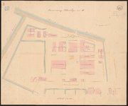 1890-134 Kaart van de situatie van de slachtinrichting aan de Hooge Boezem en aanvraag van Moulijn en Co.