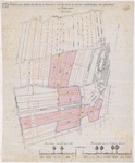 1890-145 Calque op linnen van de ontworpen stratenaanleg op de terreinen van de eerste en tweede maatschappij voor ...