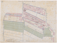 1890-158-2 Calque op linnen van te dempen sloten en het te ontpolderen gedeelte van polder Cool. Origineel. Blad 2
