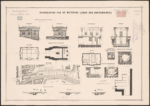 1890-183-2 Gesteendrukte kaart van de overdekking van de wetering langs de Boezemsingel. Blad 2