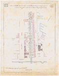 1890-25 Calque op linnen van door de heren A. de Boer en A. Boels te koop gevraagde grond aan de Oranjeboomstraat en ...