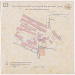 1890-98 Calque op linnen van de door Industrieschool voor meisjes te koop gevraagde grond aan de Oude Binnenweg.