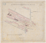1891-1 Calque op linnen van de te maken brandspuitbergplaats aan de Oude Binnenweg.