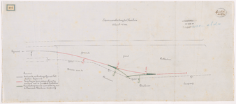 1891-105 Kaart met aanduiding van de spooraansluiting te Charlois. Calque op linnen.