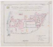 1891-112 Kaart met het plan tot het leggen van gasbuizen en het plaatsen van lantaarns in de Isaäc Hubertstraat en het ...