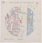 1891-114 Calque op linnen der situatie van een school aan de Assendelftstraat.