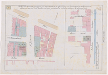 1891-90 Kaart met aanduiding van de verkoop van 9 percelen open grond aan het Achterklooster, de St. Janstraat, de Van ...