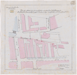 1891-94 Kaart met aanduiding van het plan tot uitbreiding van de canalisatie en openbare verlichting aan de Slaakkade ...