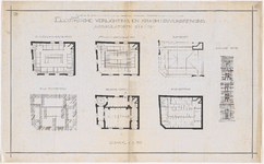 1892-113-10 Tekening van de electrische verlichting en krachtsoverbrenging. Bijl. Blad 10