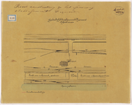 1892-119 Calque op papier van de rioolaansluiting op het spoorweg etablissement te Feyenoord.
