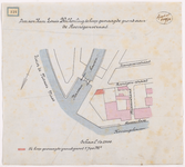 1892-124 Calque op linnen van door de heer Louis Welkerling te koop gevraagde grond aan de Roentgenstraat.