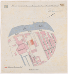 1892-131 Kaart aangevende de de situatie en omgeving van een te bouwen bewaarschool aan de Isaäc Hubertstraat. Calque ...
