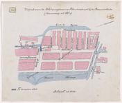 1892-139 Calque op linnen van het uitpad van de Weteringstraat en Schoutenstraat bij de Brouwerskade (aanvraag Van der Vlis).