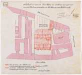 1892-141 Calque op linnen van de scholenbouw aan de Kruiskade en verkoop van grond aan de Helmersstraat aan het bestuur ...