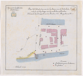 1892-145 Calque op linnen van het plan tot het plaatsen van een lantaarn aan de Westerkade, nabij de aanlegsteiger van ...