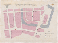 1892-148 Calque op linnen van het plan tot verbetering van de openbare verlichting van de Korte Hoogstraat en Soetenbrug.