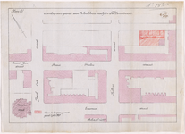 1892-15-2 Calque op linnen van de aankoop van grond voor schoolbouw nabij de Tollensstraat. (Plan IV).