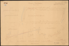 1892-150-1 Tekening van de wijziging van wisselplaatsen van de stoomtramlijn Rotterdam - Schiedam. Blad 1