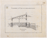 1892-151-2 Calque op linnen van de wederopbouw van loods 6 van de Handelsinrichtingen. Blad 2