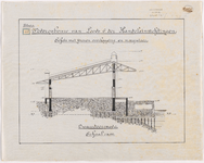 1892-151-3 Calque op linnen van de wederopbouw van loods 6 der Handelsinrichtingen. Blad 3