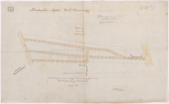 1892-155 Calque op linnen van het stratenplan van H.J. Egelie aan de Nieuwe Binnenweg.