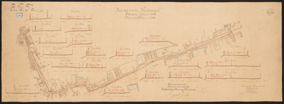 1892-161-1 Tekening van de paardentram aan de Westzeedijk. Blad 1