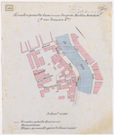 1892-165 Calque op linnen van een te maken gedeelte kaaimuur langs de rechter Rottekade ( P. van Leeuwen &zn.).